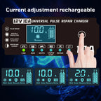 Automobile Battery Chargers 12V 10A Intelligent Pulse Repair Tool For Iron Lithium Lead Acid Batteries Storage Cell Car Chargers