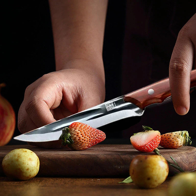 Kitchen knives, forged boning knives, professional high-hardness slaughter knives for the kitchen, Japanese chef's fruit knives
