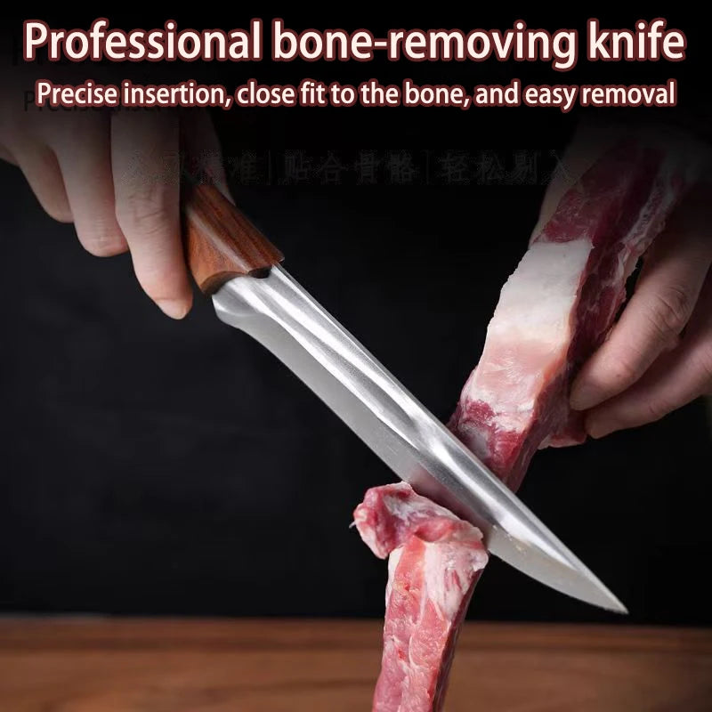 Kitchen knives, forged boning knives, professional high-hardness slaughter knives for the kitchen, Japanese chef's fruit knives