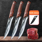 Kitchen knives, forged boning knives, professional high-hardness slaughter knives for the kitchen, Japanese chef's fruit knives