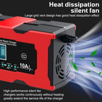 Automobile Battery Chargers 12V 10A Intelligent Pulse Repair Tool For Iron Lithium Lead Acid Batteries Storage Cell Car Chargers